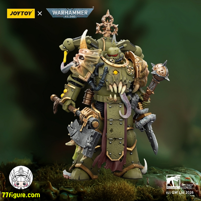 【品切れ】ジョイトイ JoyToy Source 1/18 『ウォーハンマー40K』デスガード プレイグ マリン ブボティック アックスとプレイグ ナイフ付き 塗装済み可動フィギュア