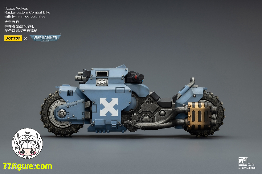【予約商品】ジョイトイ JoyToy Source 1/18 『ウォーハンマー40K』スペースウルフ レイダーパターン コンバットバイク ツインリンクド・ボルトライフル付き