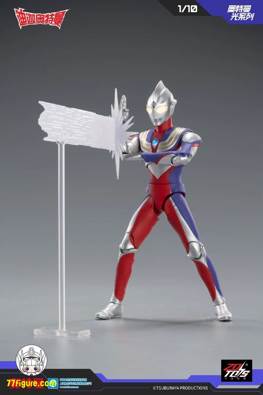 【品切れ】中動玩具 1/10 UL-A01 ウルトラマン ライト シリーズ ウルトラマン ティガ 塗装済み可動フィギュア