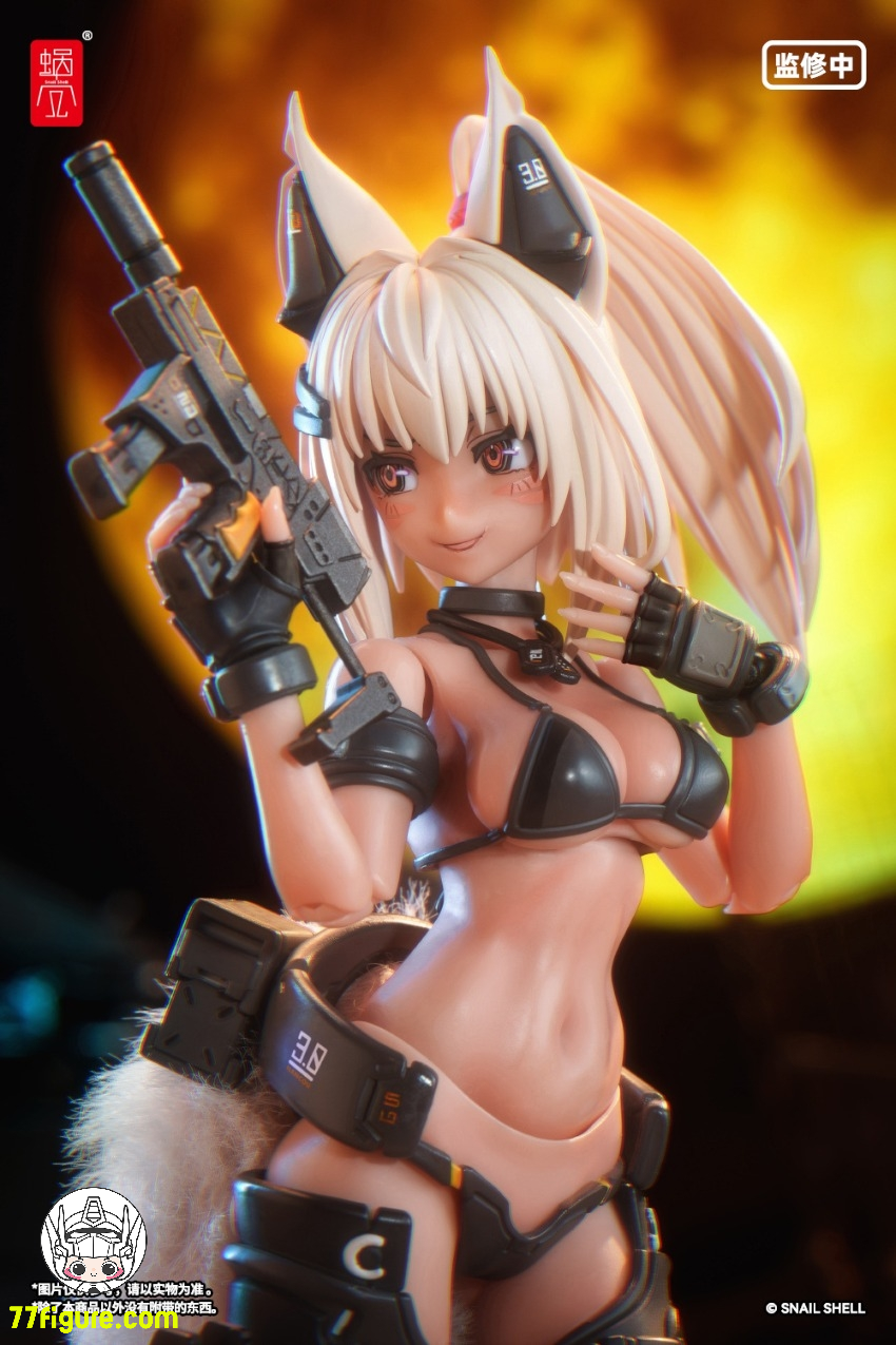 【先行販売】蝸之殻(スネイルシェル)  1/12 タクティカル マスク 水着 キツネ娘 塗装済み可動フィギュア