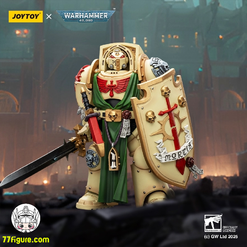 【予約商品】ジョイトイ JoyToy Source 1/18 『ウォーハンマー40K』ダーク エンジェル デスウィングナイト3 パワーソードとストームシールド付き 塗装済み可動フィギュア