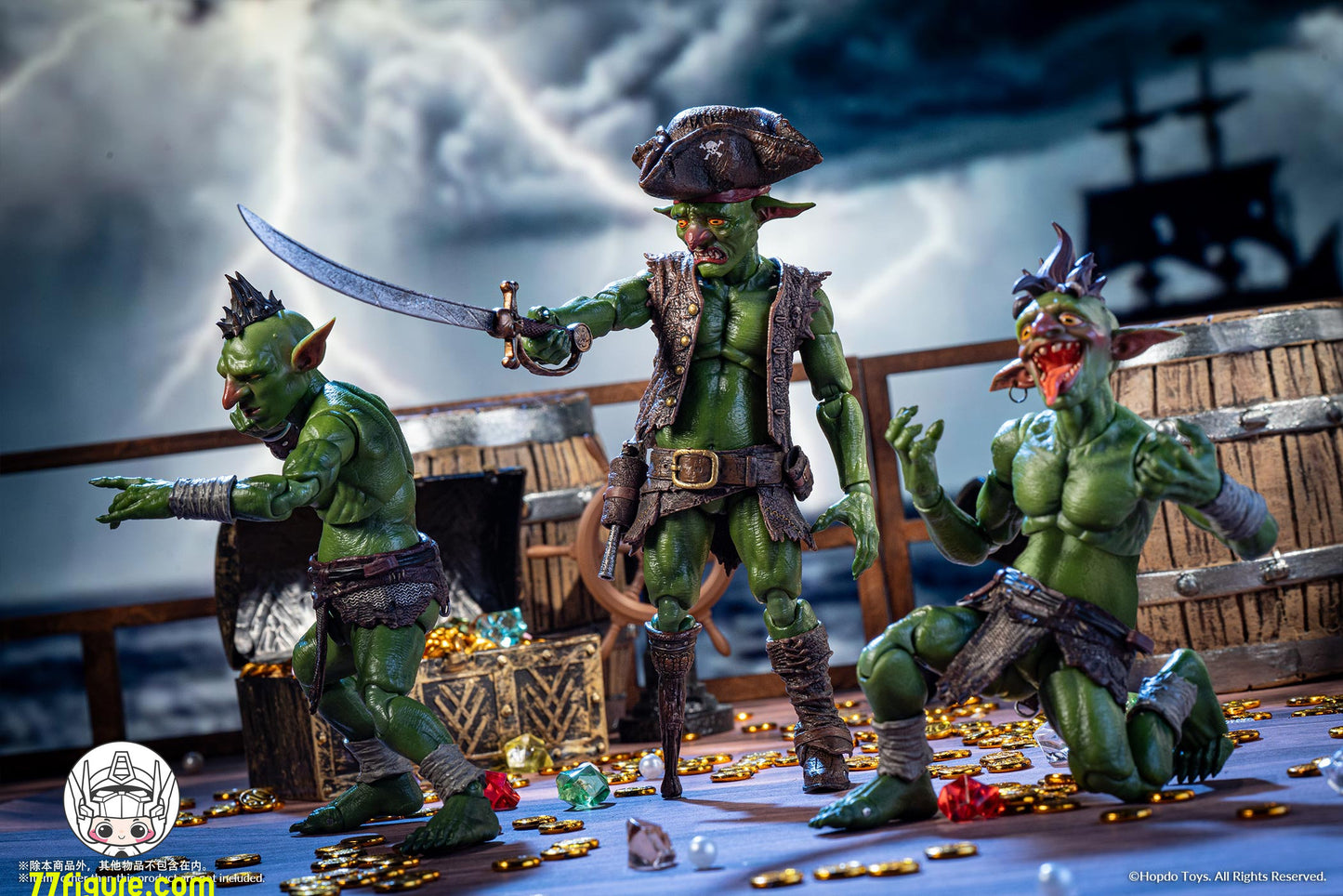 【予約商品】HopDo Toys 1/12 ゴブリン族の海賊 ゴブリン 塗装済み可動フィギュア