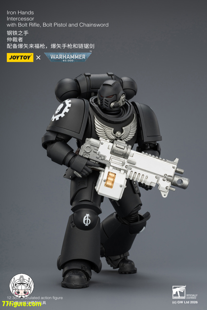 【予約商品】ジョイトイ JoyToy Source 1/18 『ウォーハンマー40K』アイアンハンズ インターセッサー ボルトライフル ボルトピストル チェーンソード付き 塗装済み可動フィギュア