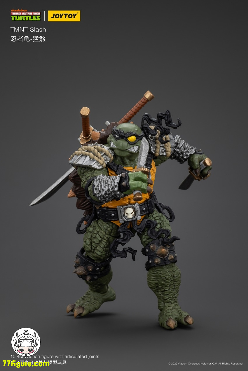 【先行販売】JoyToy 1/18 ティーンエイジ  ミュータント ニンジャ タートルズ 『TMNT 』スラッシュ 塗装済み可動フィギュア