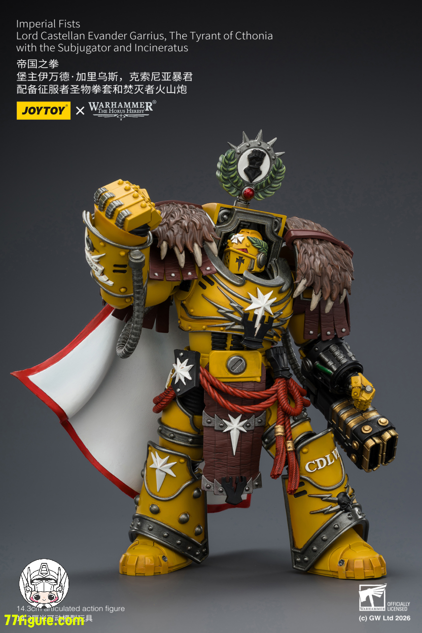 ジョイトイ JoyToy Source 1/18『ウォーハンマー ホルスの異端』インペリアル・フィスト ロード・カステラン エヴァンダー・ガリウス コソニアの暴君 塗装済み可動フィギュア