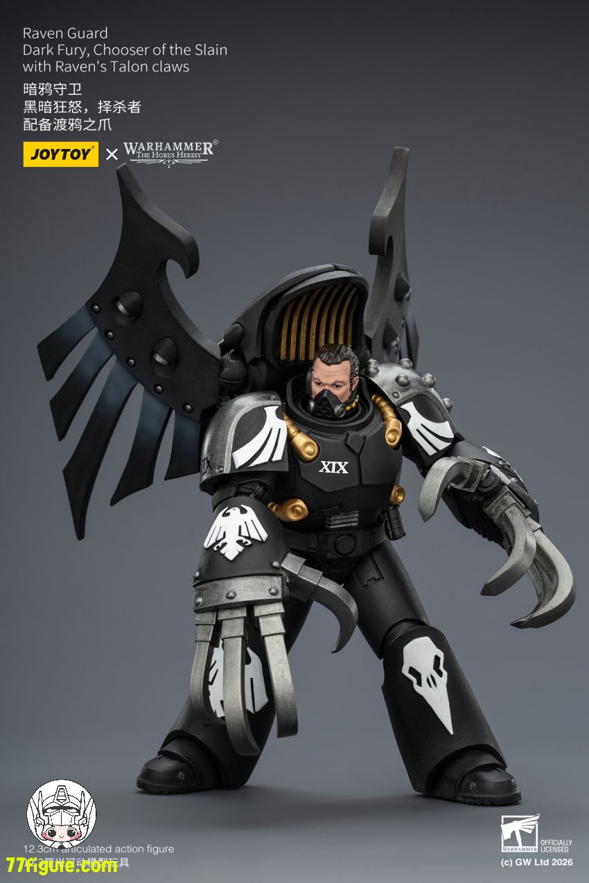 【予約受付終了】ジョイトイ JoyToy Source 1/18『ウォーハンマー ホルスの異端』レイヴンガード ダークフューリー 殺選者 大鴉の鉤爪付き 塗装済み可動フィギュア