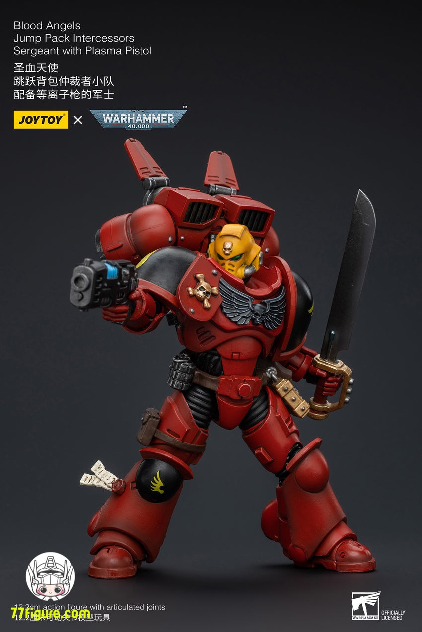 【品切れ】ジョイトイ JoyToy Source 1/18 『ウォーハンマー40K』 ブラッド エンジェルズ ジャンプパック仲裁者 軍曹プラズマピストル付き 塗装済み可動フィギュア