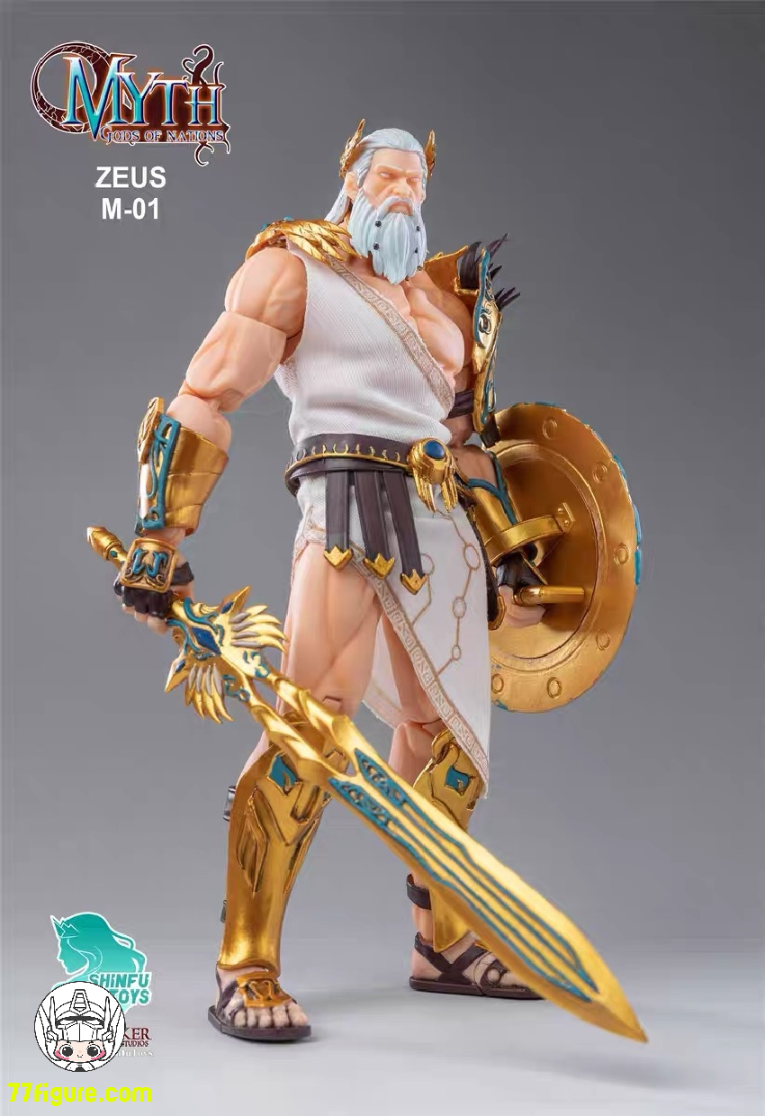 【先行販売】Shinfu Toys & Berserker Studios 1/12 M-01「万国の神々」ゼウス 塗装済み可動フィギュア