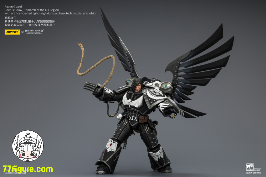 【予約商品】ジョイトイ JoyToy Source 1/18『ウォーハンマー ホルスの異端』レイヴンガード 第19軍団のプライマーク コルヴァス コラックス 塗装済み可動フィギュア