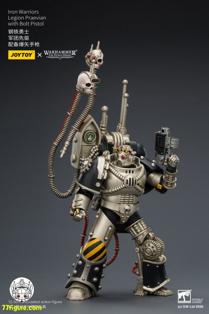 【予約受付終了】ジョイトイ JoyToy Source 1/18『ウォーハンマー ホルスの異端』アイアン ウォリアーズ レギオンのプラエヴィアン ボルトピストル付き 塗装済み可動フィギュア