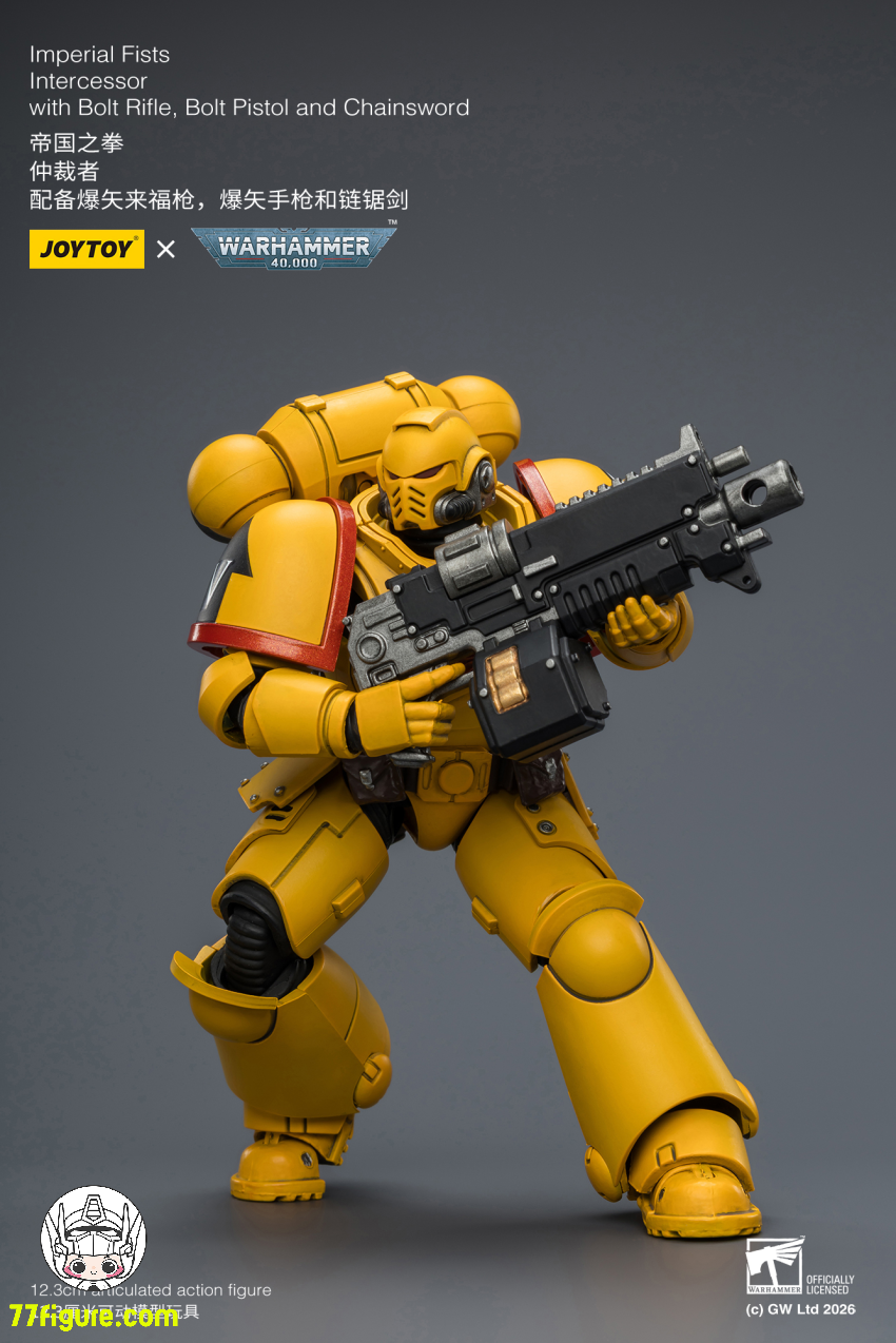 【予約商品】ジョイトイ JoyToy Source 1/18 『ウォーハンマー40K』インペリアル フィスト インターセッサー ボルトライフル ボルトピストル チェーンソード付き 塗装済み可動フィギュア