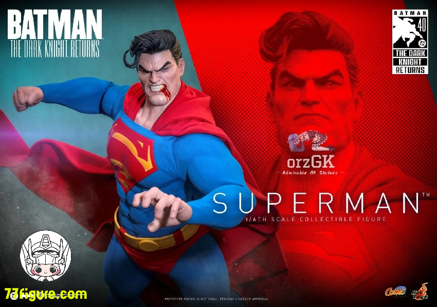 【予約商品】Hot Toys 1/6 CMS032『バットマン：ダークナイト・リターンズ』スーパーマン ダブルヘッド Ver. 塗装済み可動フィギュア
