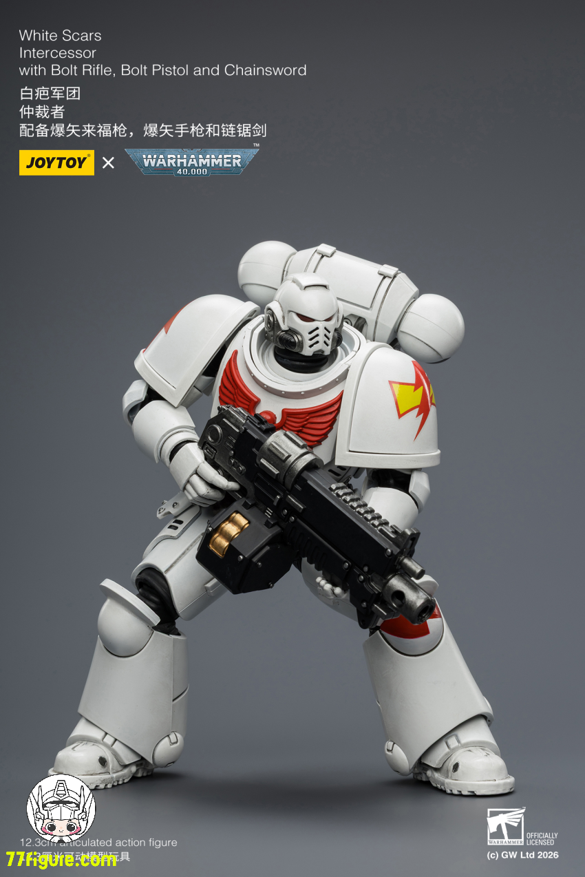 【予約商品】ジョイトイ JoyToy Source 1/18 『ウォーハンマー40K』ホワイト スカーズ インターセッサー ボルトライフル ボルトピストル チェーンソード付き 塗装済み可動フィギュア
