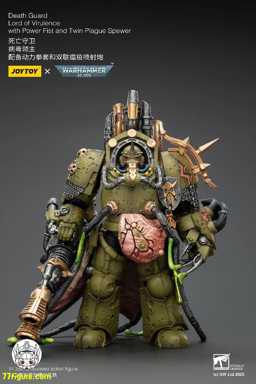 【予約商品】ジョイトイ JoyToy Source 1/18 『ウォーハンマー40K』デスガード ロードのヴィラレンス パワーフィストとツイン プレイグ スピューア付き 塗装済み可動フィギュア