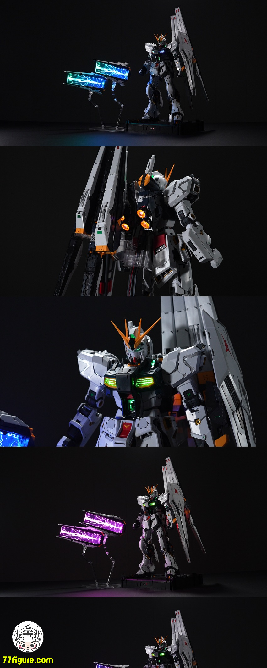PGU 1/60 νガンダム ＋ LEDユニット 完成品 Kosmos 1/60 PGU RX-93 νガンダム＆フィン・ファンネル用 LEDユニット