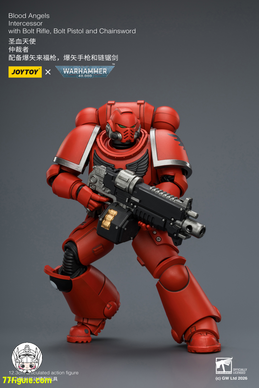【予約商品】ジョイトイ JoyToy Source 1/18 『ウォーハンマー40K』ブラッド エンジェル インターセッサー ボルトライフル ボルトピストル チェーンソード付き 塗装済み可動フィギュア