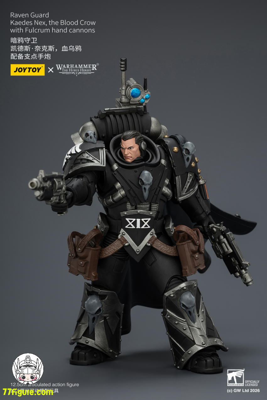 ジョイトイ JoyToy Source 1/18『ウォーハンマー ホルスの異端』レイヴン・ガード カエデス・ネクス、ブラッド・クロウ フルクラム・ハンドキャノン付き 塗装済み可動フィギュア
