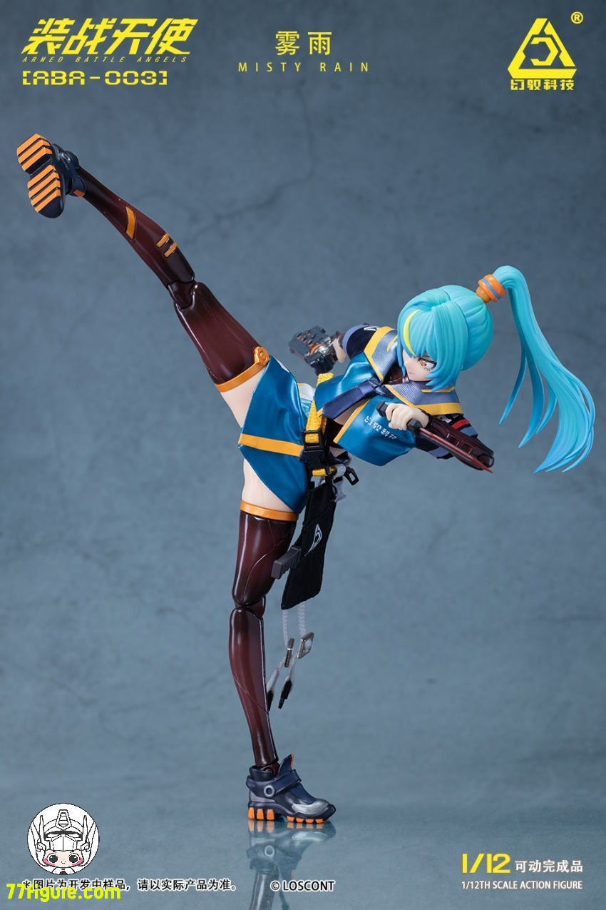 Loscont 1/12 ABA-003『装戦天使』霧雨 塗装済み可動フィギュア