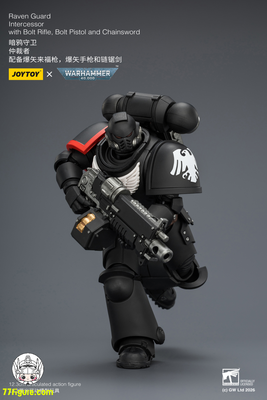 【予約商品】ジョイトイ JoyToy Source 1/18 『ウォーハンマー40K』レイヴンガード インターセッサー ボルトライフル ボルトピストル チェーンソード付き 塗装済み可動フィギュア