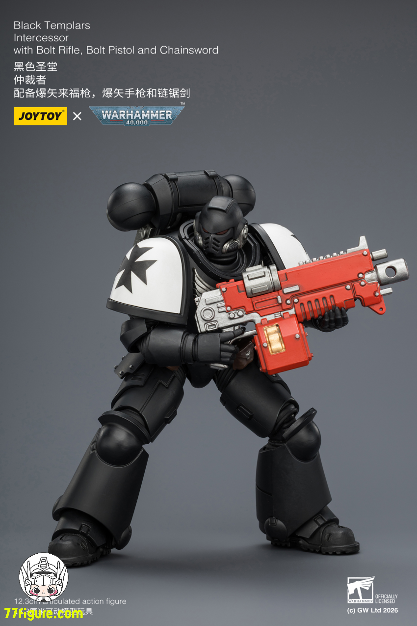 【予約商品】ジョイトイ JoyToy Source 1/18 『ウォーハンマー40K』ブラックテンプラー インターセッサー ボルトライフル ボルトピストル チェーンソード付き 塗装済み可動フィギュア