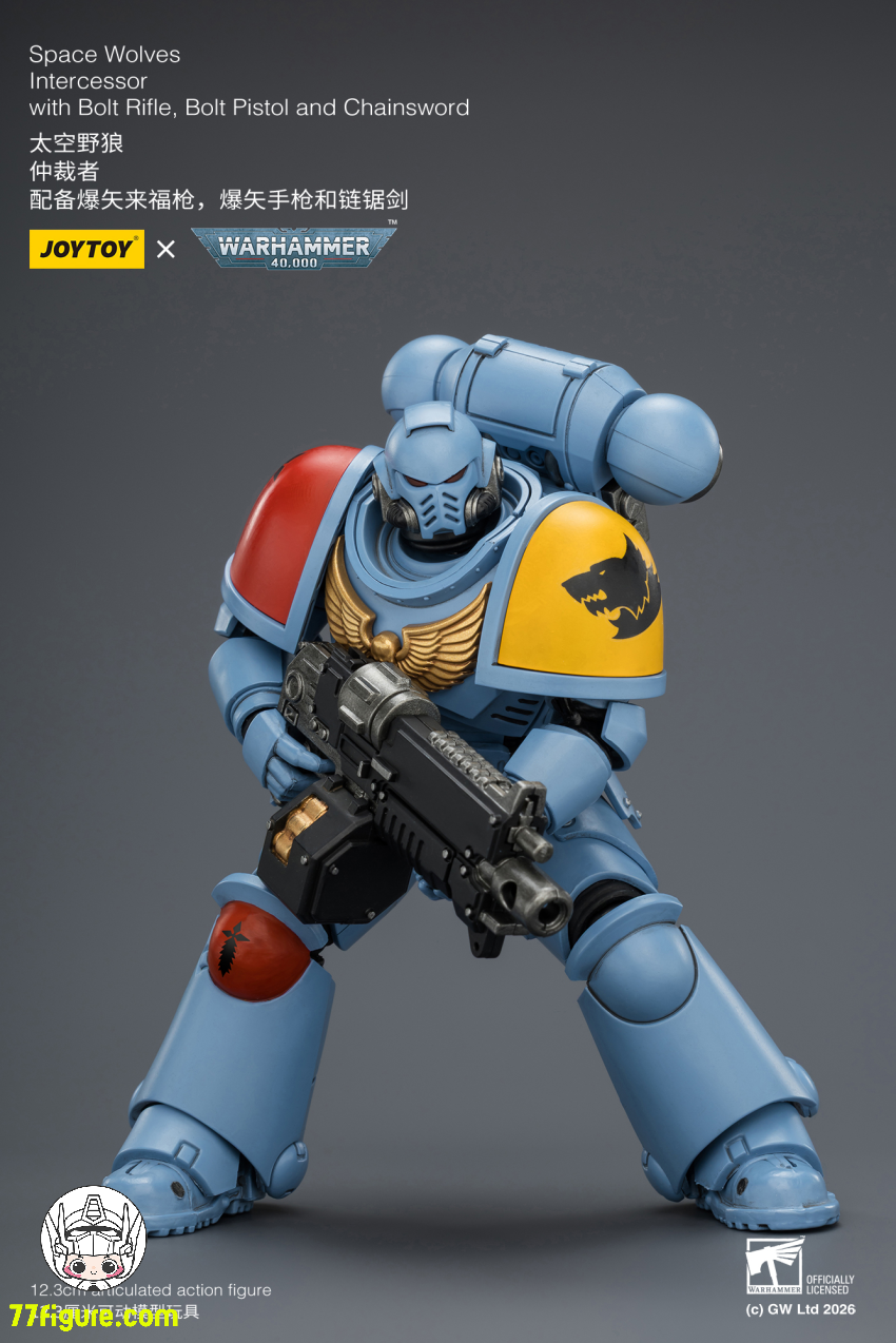 【予約商品】ジョイトイ JoyToy Source 1/18 『ウォーハンマー40K』スペース ウルフ インターセッサー ボルトライフル ボルトピストル チェーンソード付き 塗装済み可動フィギュア