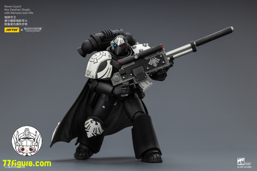 【品切れ】ジョイトイ JoyToy Source 1/18『ウォーハンマー ホルスの異端』レイヴンガード モー デイサン シェード ネメシスボルトライフル付き 塗装済み可動フィギュア