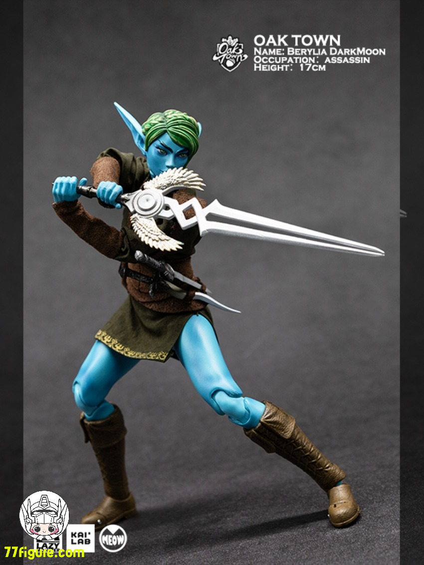 【予約商品】Lazy Monster Studio 1/12 オークタウン エルフ ベリリア・ダークムーン 塗装済み可動フィギュア