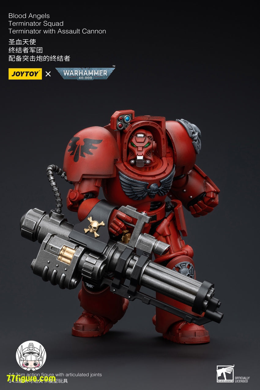 【先行販売】ジョイトイ JoyToy Source 1/18 『ウォーハンマー40K』ブラッド エンジェルズ ターミネーター分隊 ターミネーター アサルト キャノン付き 塗装済み可動フィギユア