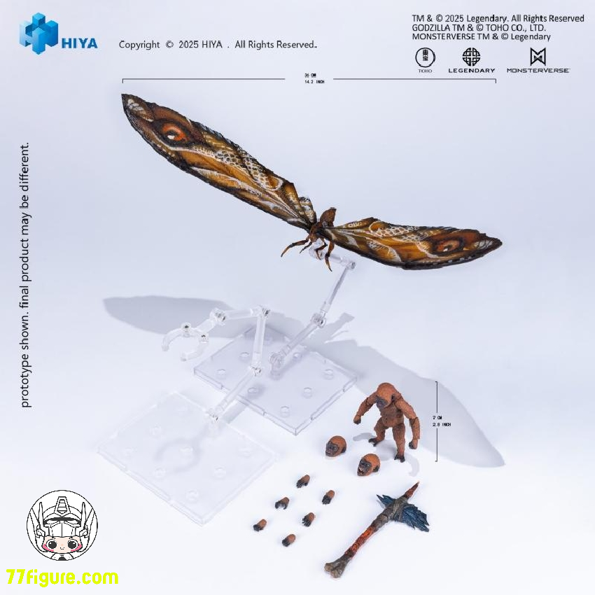 【予約商品】Hiya Toys EBG0160 Exquisite Basic シリーズ『ゴジラ VS. コング 2 新たなる帝国』モスラ プレミアムセット 塗装済み可動フィギュア