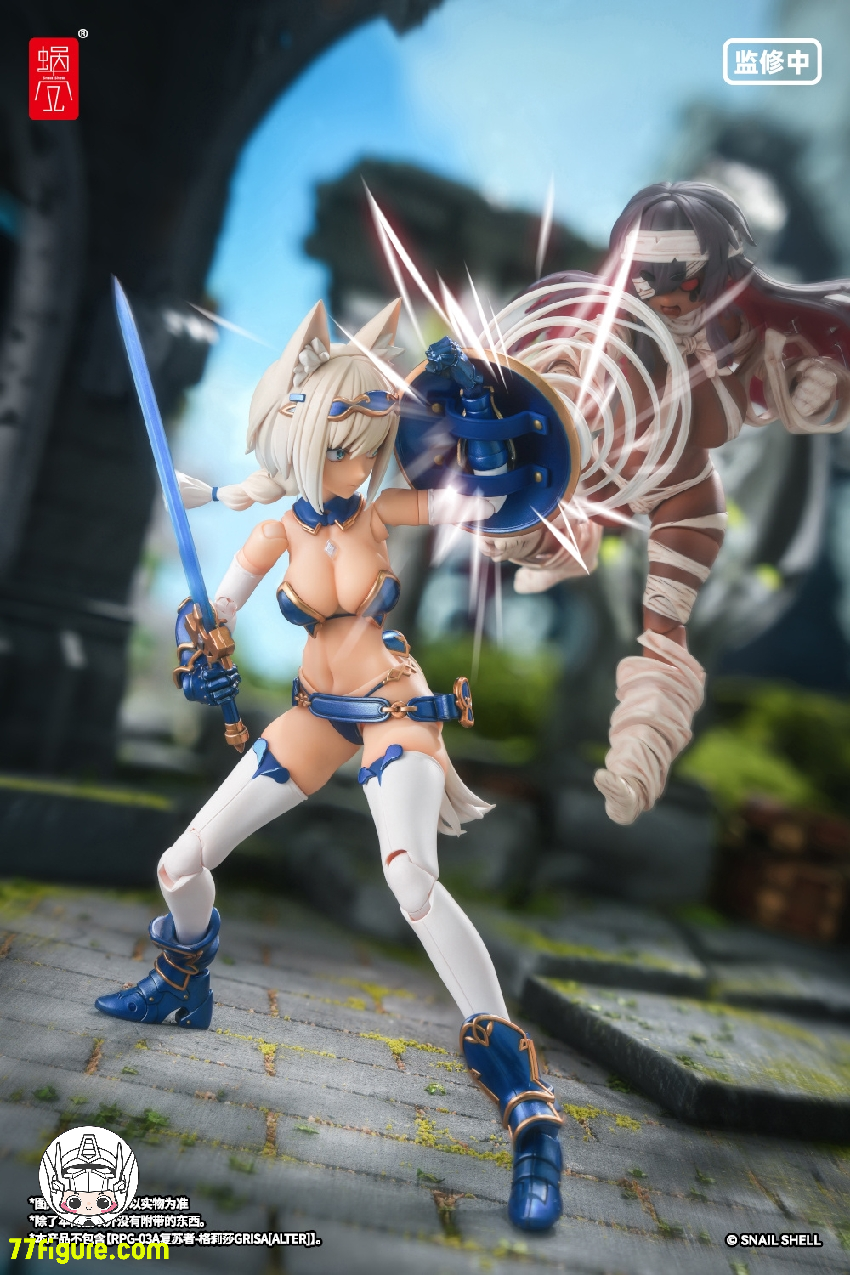 蝸之殻(スネイルシェル) 1/12 RPG-05 勇者 迅狼ウルフ 塗装済み可動