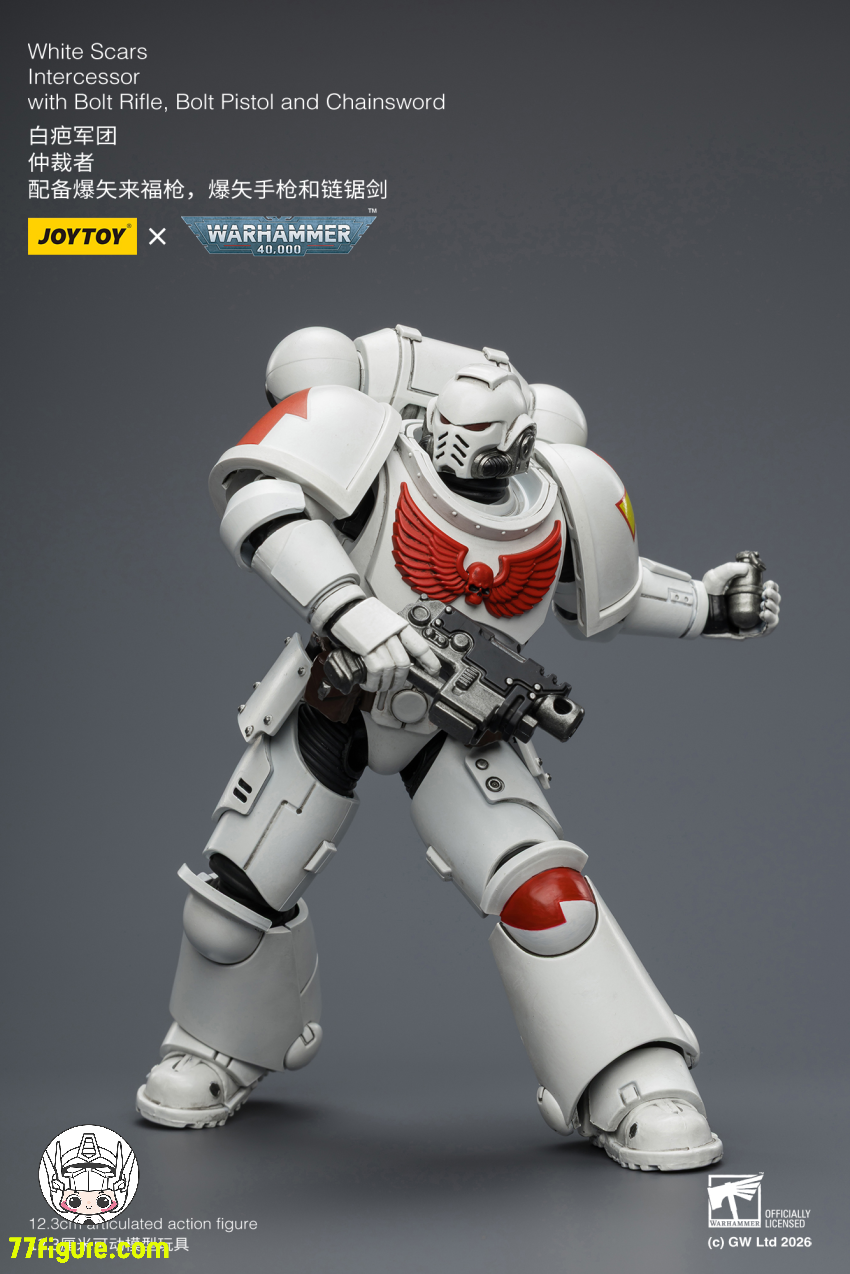 【予約商品】ジョイトイ JoyToy Source 1/18 『ウォーハンマー40K』ホワイト スカーズ インターセッサー ボルトライフル ボルトピストル チェーンソード付き 塗装済み可動フィギュア