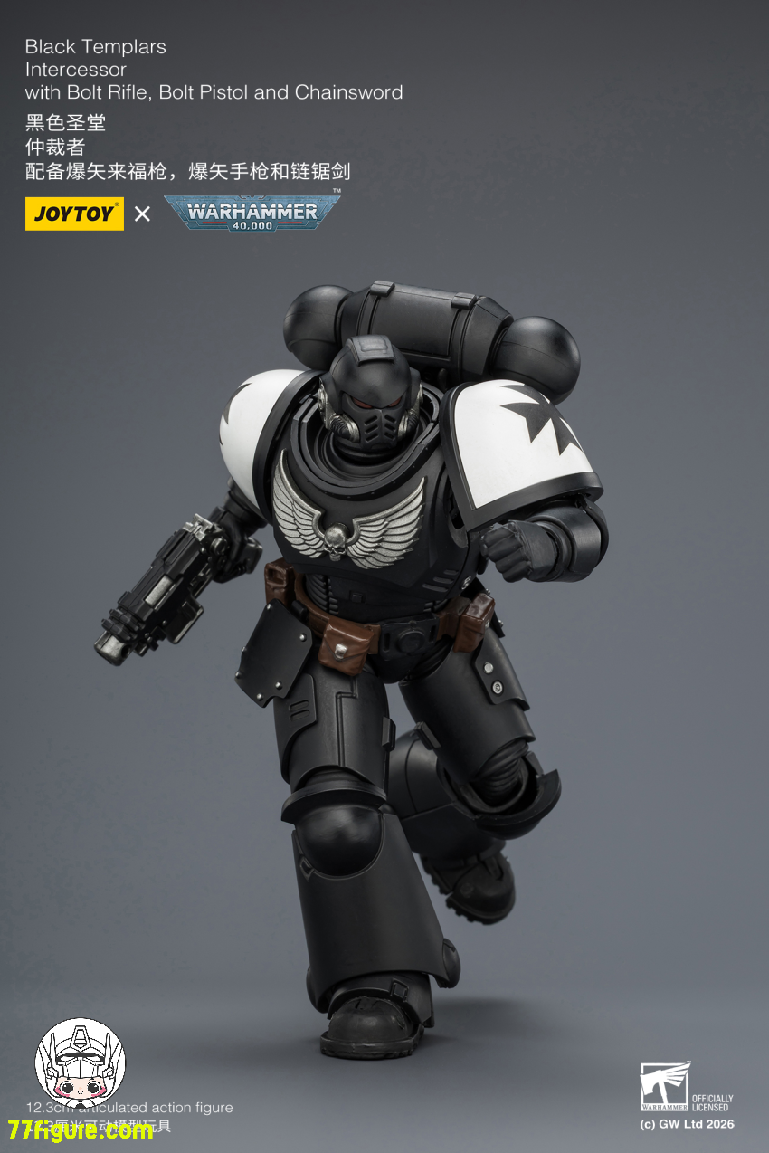 【予約商品】ジョイトイ JoyToy Source 1/18 『ウォーハンマー40K』ブラックテンプラー インターセッサー ボルトライフル ボルトピストル チェーンソード付き 塗装済み可動フィギュア