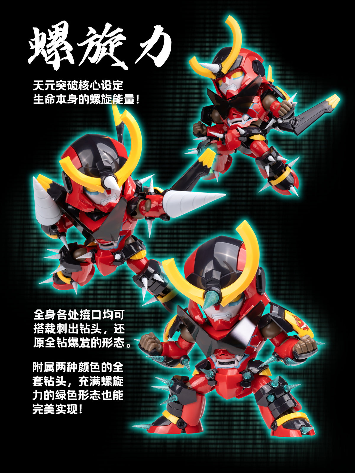 【予約商品】SOSKILL 1/12 SSK-TTGL-01 グレンラガン ちび超可動 プラモデル