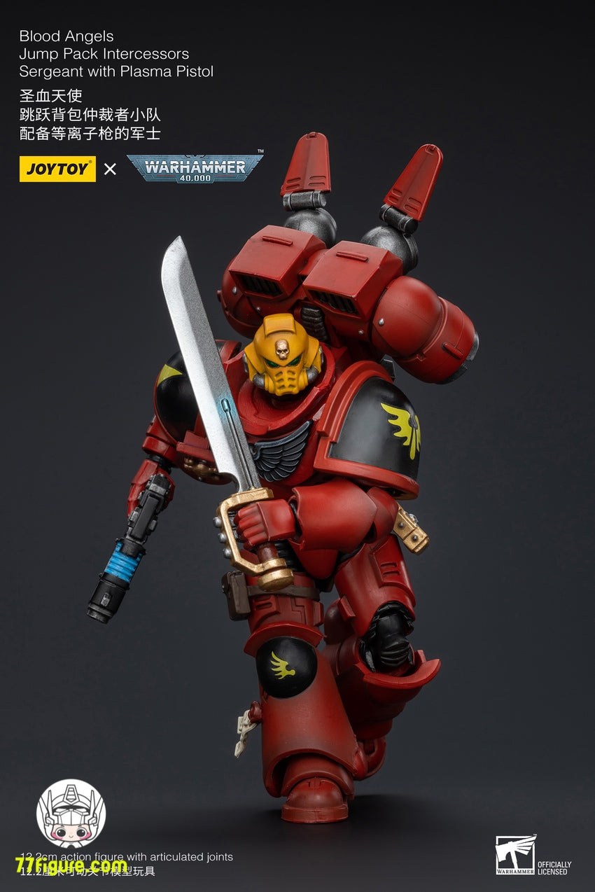 【品切れ】ジョイトイ JoyToy Source 1/18 『ウォーハンマー40K』 ブラッド エンジェルズ ジャンプパック仲裁者 軍曹プラズマピストル付き 塗装済み可動フィギュア