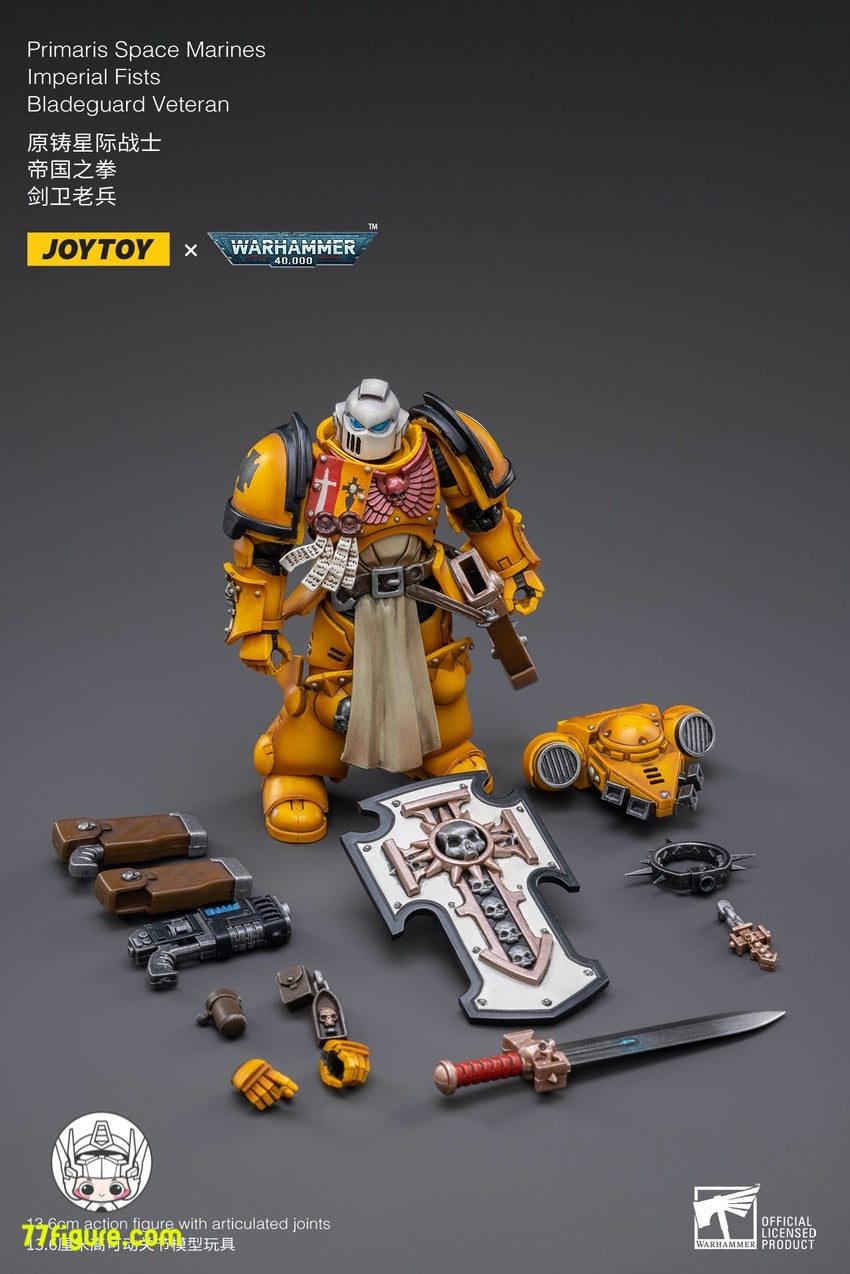 【品切れ】ジョイトイ JoyToy Source 1/18 『ウォーハンマー40K』インペリアルフィスト ブレードガードベテラン 塗装済み可動フィギュア