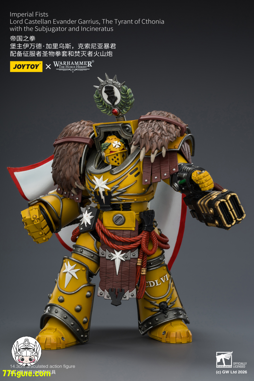 ジョイトイ JoyToy Source 1/18『ウォーハンマー ホルスの異端』インペリアル・フィスト ロード・カステラン エヴァンダー・ガリウス コソニアの暴君 塗装済み可動フィギュア