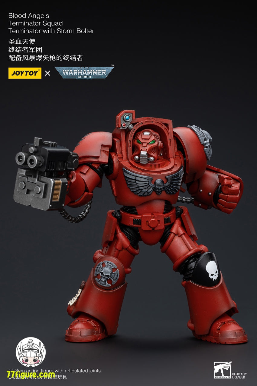 【先行販売】ジョイトイ JoyToy Source 1/18 『ウォーハンマー40K』ブラッド エンジェルズ ターミネーター分隊 ターミネーター ストーム ボルター付き 塗装済み可動フィギユア