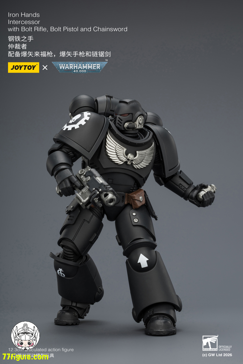 【予約商品】ジョイトイ JoyToy Source 1/18 『ウォーハンマー40K』アイアンハンズ インターセッサー ボルトライフル ボルトピストル チェーンソード付き 塗装済み可動フィギュア