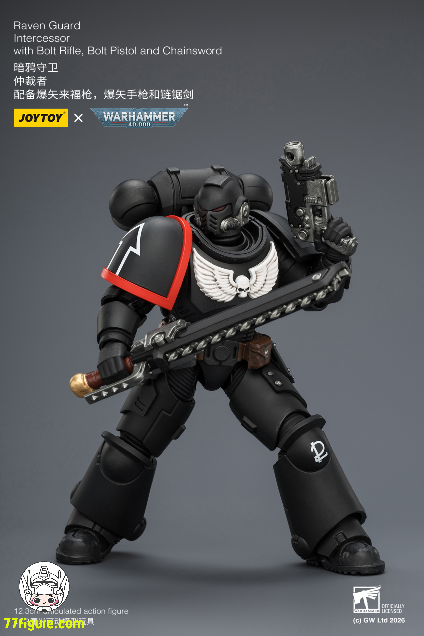 【予約商品】ジョイトイ JoyToy Source 1/18 『ウォーハンマー40K』レイヴンガード インターセッサー ボルトライフル ボルトピストル チェーンソード付き 塗装済み可動フィギュア