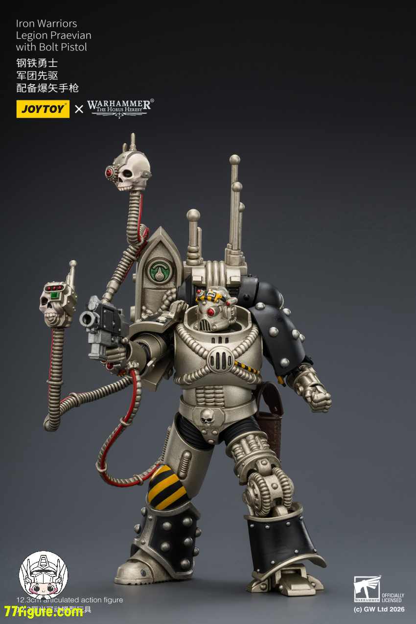 【予約受付終了】ジョイトイ JoyToy Source 1/18『ウォーハンマー ホルスの異端』アイアン ウォリアーズ レギオンのプラエヴィアン ボルトピストル付き 塗装済み可動フィギュア