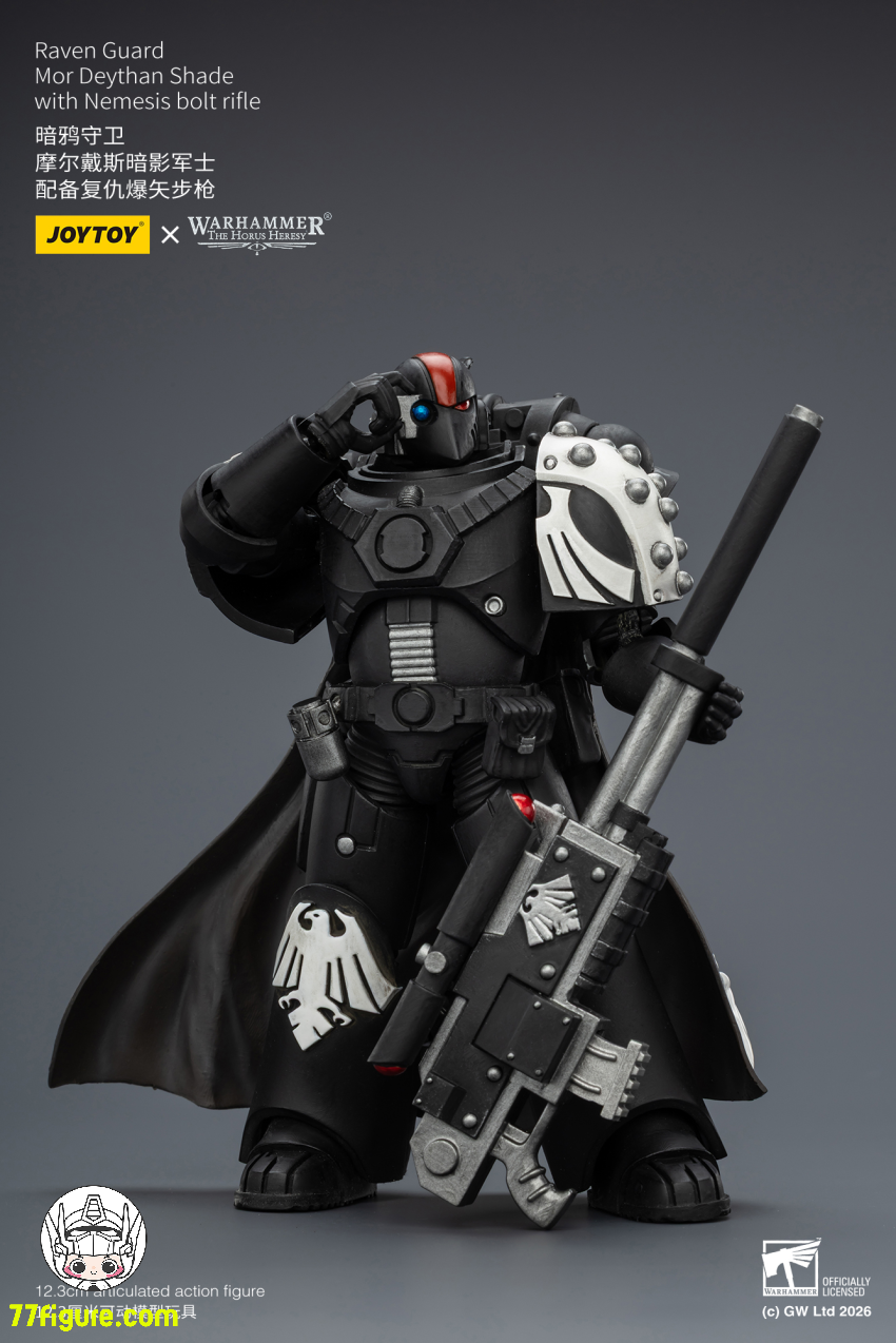 【品切れ】ジョイトイ JoyToy Source 1/18『ウォーハンマー ホルスの異端』レイヴンガード モー デイサン シェード ネメシスボルトライフル付き 塗装済み可動フィギュア