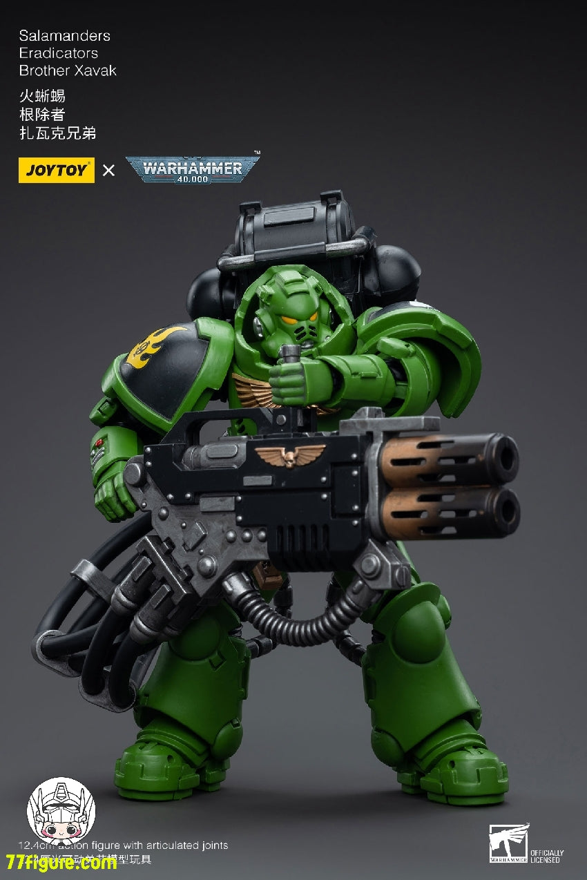 【品切れ】ジョイトイ JoyToy Source 1/18 『ウォーハンマー40K』サラマンダー 根絶者 ブラザー・ハヴァク 塗装済み可動フィギュア