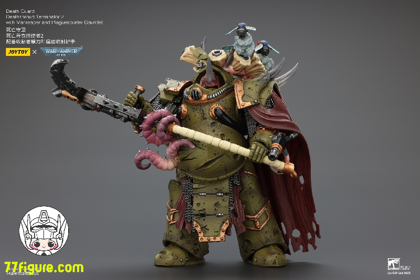 【予約商品】ジョイトイ JoyToy Source 1/18 『ウォーハンマー40K』デスガード デスシュラウド・ターミネーター2 マンリーパーとプレイグスパーター・ガントレット付き 塗装済み可動フィギュア