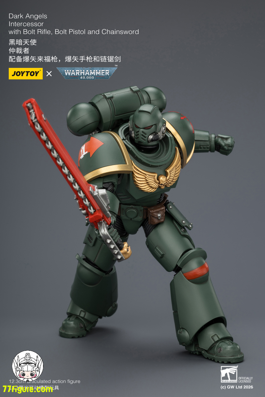 【予約商品】ジョイトイ JoyToy Source 1/18 『ウォーハンマー40K』ダークエンジェル インターセッサー ボルトライフル ボルトピストル チェーンソード付き 塗装済み可動フィギュア