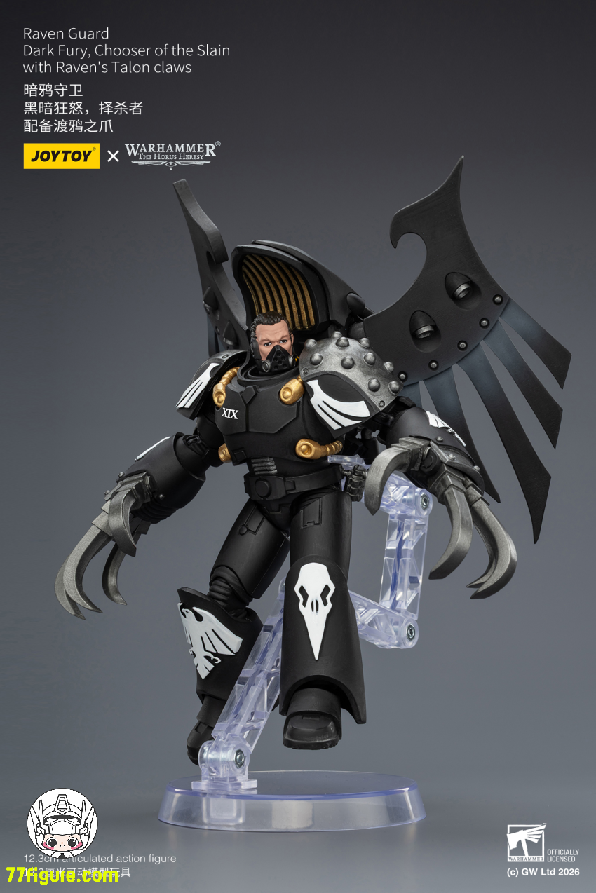 【予約受付終了】ジョイトイ JoyToy Source 1/18『ウォーハンマー ホルスの異端』レイヴンガード ダークフューリー 殺選者 大鴉の鉤爪付き 塗装済み可動フィギュア