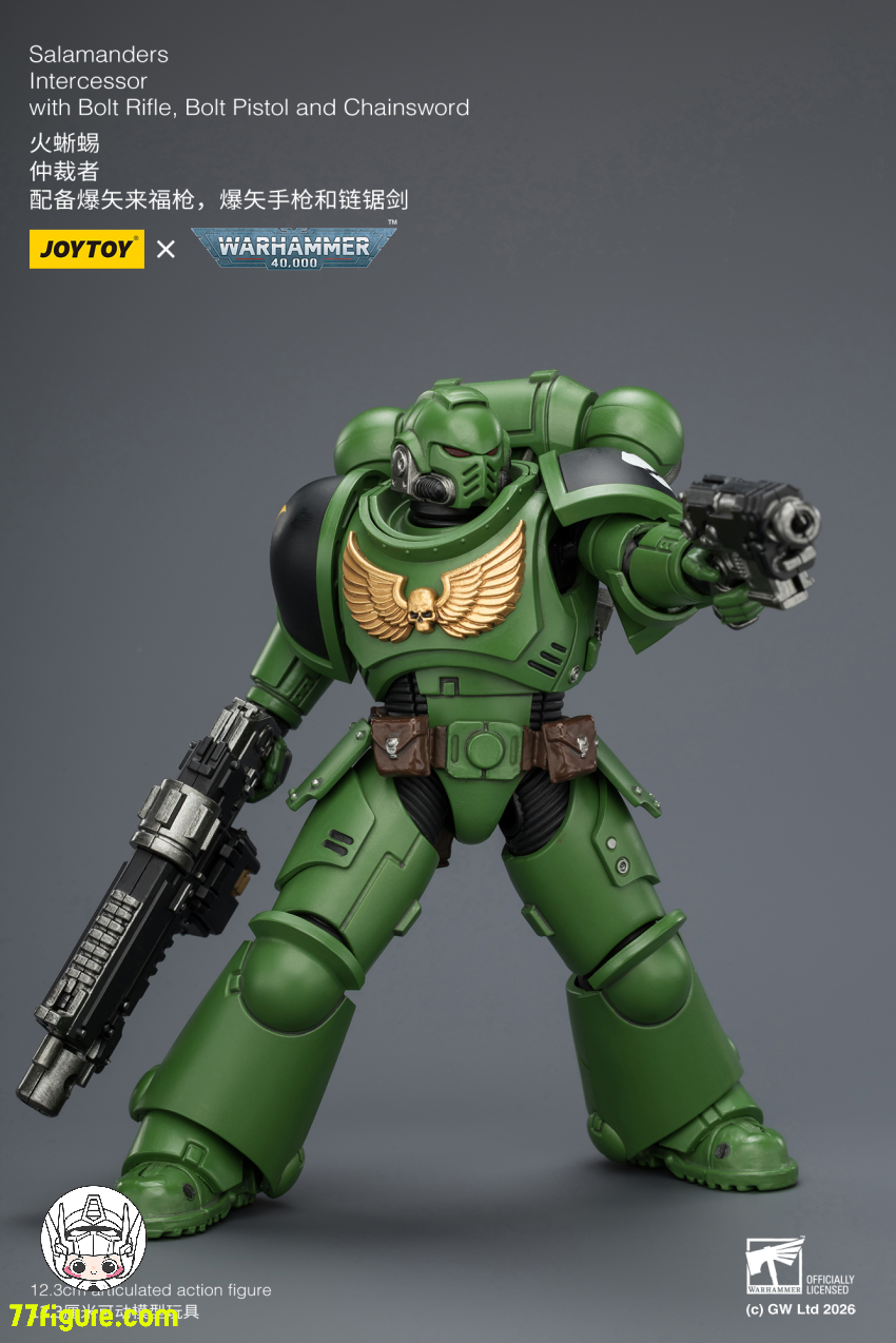 【予約商品】ジョイトイ JoyToy Source 1/18 『ウォーハンマー40K』サンショウウオ インターセッサー ボルトライフル ボルトピストル チェーンソード付き 塗装済み可動フィギュア