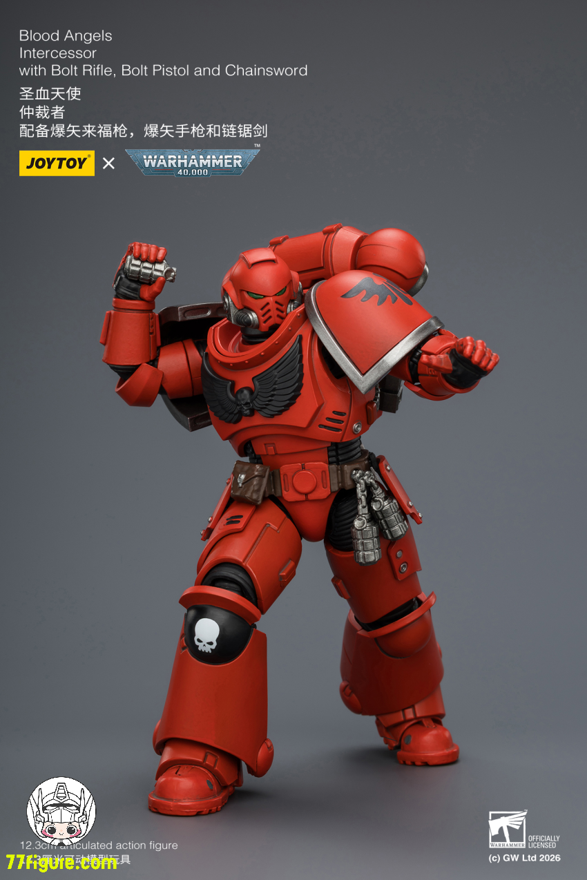 【予約商品】ジョイトイ JoyToy Source 1/18 『ウォーハンマー40K』ブラッド エンジェル インターセッサー ボルトライフル ボルトピストル チェーンソード付き 塗装済み可動フィギュア