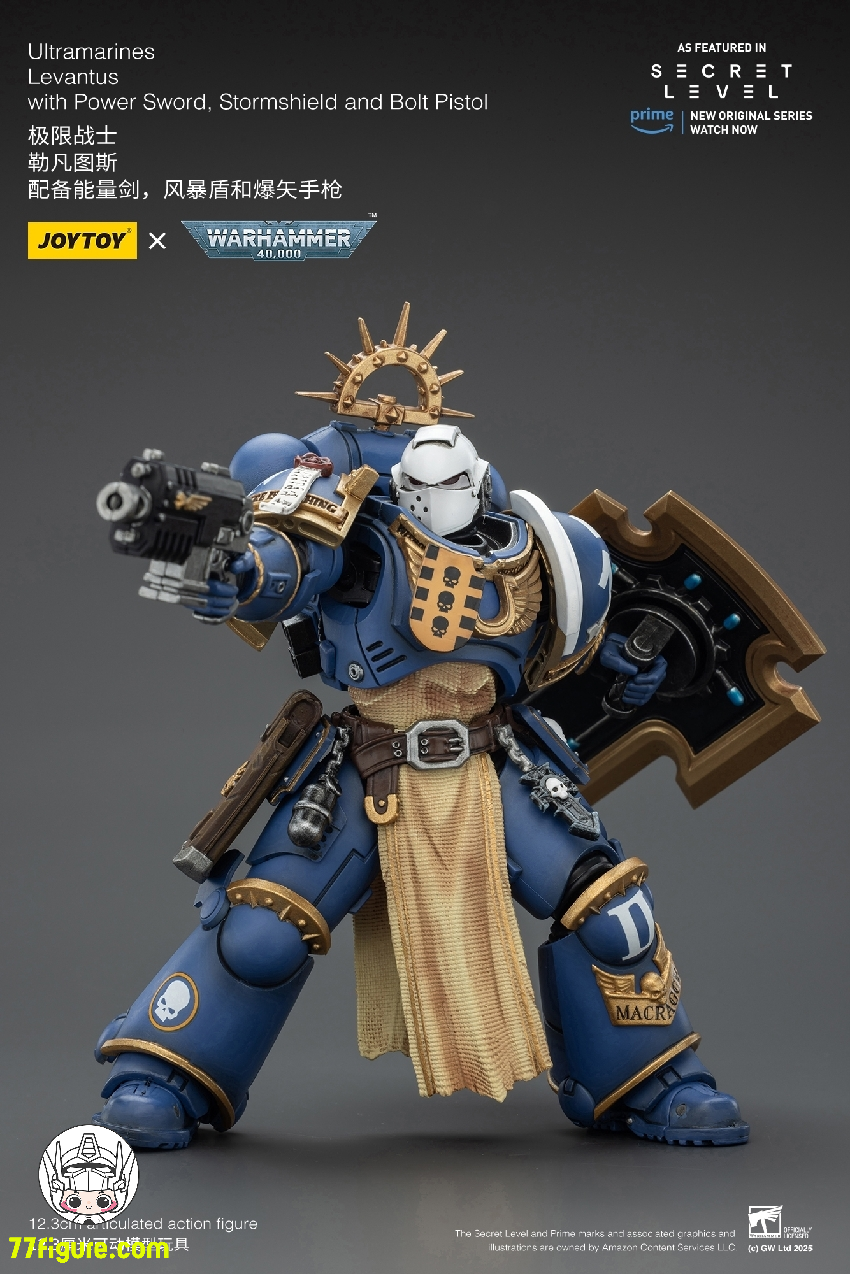 【予約商品】ジョイトイ JoyToy Source 1/18 『ウォーハンマー40K』ウルトラマリーンズ レヴァントゥス パワーソード ストームシールドとボルトピストル付き 塗装済み可動フィギュア