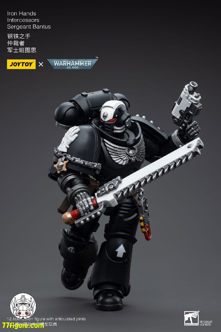 【品切れ】ジョイトイ JoyToy Source 1/18 『ウォーハンマー40K』アイアン ハンズ インターセッサーズ 軍曹バンタス 塗装済み可動フィギュア