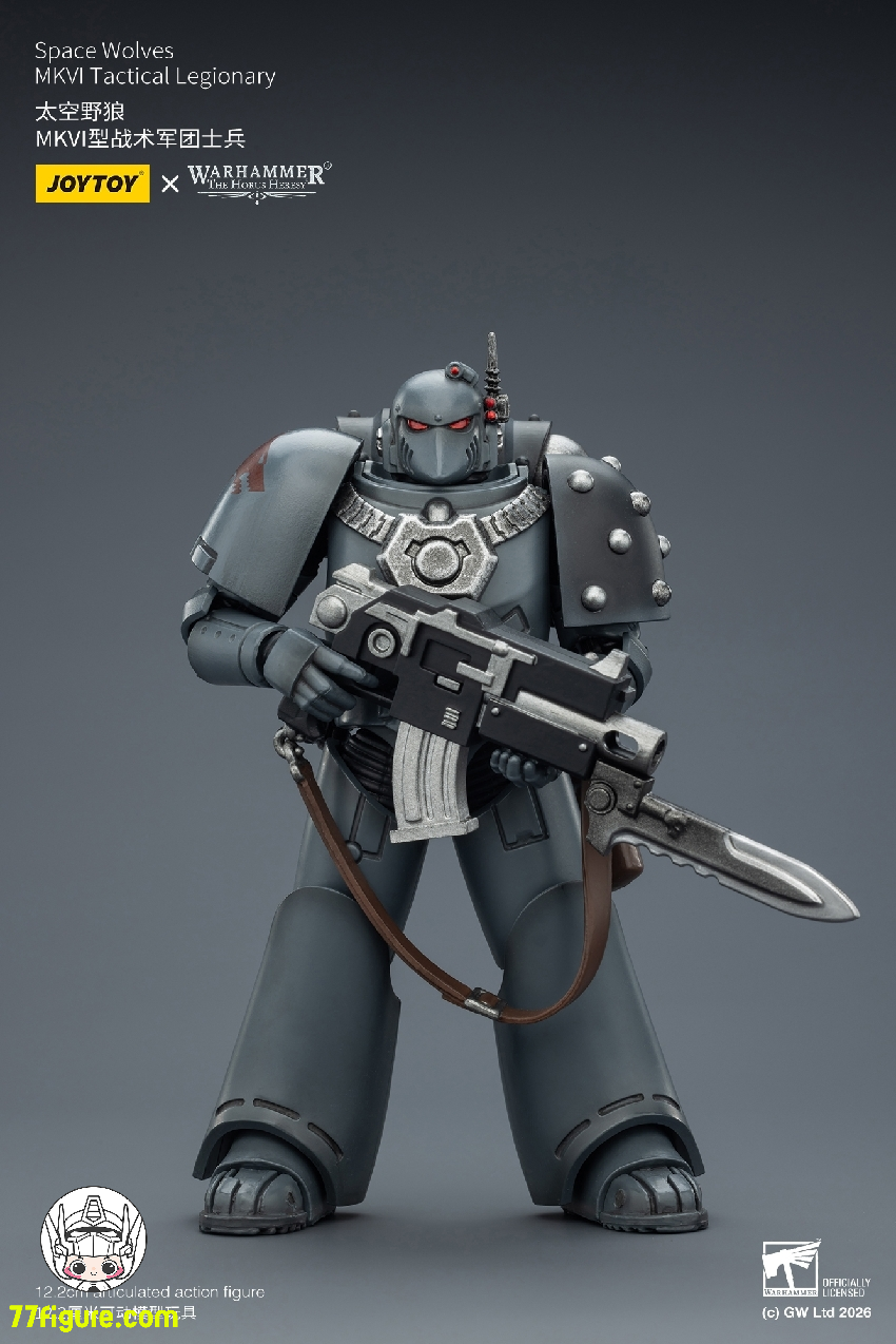 【品切れ】ジョイトイ JoyToy Source 1/18 『ウォーハンマー ホルスの異端』スペース ウルブズ MKVI タクティカル レジオナリー 塗装済み可動フィギュア